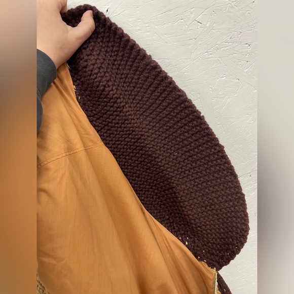 Vintage 1960s/70s Hand Knit Wool Cowichan Full Zip Cardigan Sweater, Fits M/L - Picture 7 of 11